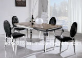 Modern Marble, Glass Stainless Steel Frame Dining Table for Home Design Ideas