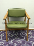 Back and Seat Upholstery Hotel Wood Chair with Armrest (FOH-BCC33)