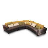 Brown Corner Fabric Sofa for Home Furniture (C1211A)