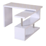 Wholesaler Cheap Simple Design Panel Wood Computer Desk with Bookshelf