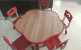 School Furniture Study Rectangle Plastic Kindergarden Table Plum Flower Table