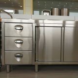 Stainless Steel Sliding Style Storage Cabinet with Three Drawers