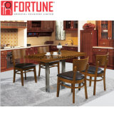 Most Popular Wood Leather Design Restaurant Dining Table Chairs for Sale (FOH-BCA09)