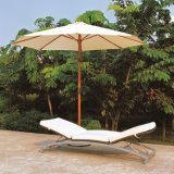 Rattan Outdoor Chaise Lounge/Poolside Coffee Table/Wicker Sun Lounger (TG-JW99)