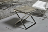 Imitated Wood Top Stainless Steel Sofa Table Side Table End Table Console Table Living Room Furniture