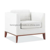 Nordic Style Wooden Frame Fabric Chair for Hotel Room