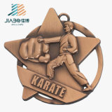 Home Decoration Zinc Alloy Bronze 3D Custom Karate Medals
