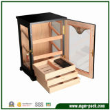 Floor Standing Wooden Cigar Cabinet with Glass Door