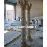 Beige Stone Sculpture Marble Column for Home Decoration (SY-C019)
