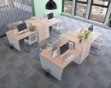 Two Persons MDF Office Computer Table with Cabinet