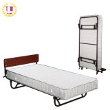 Metal Standing Rollaway Bed with Spring Mattress