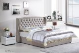 European Stylish Bedroom Set Soft Italy Leather Double Bed