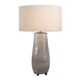 Generate Color Ceramic Body Fabric Shade 1 Light Table Lamp