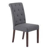 Wooden Legs Tufted Upholstery Dining Chair