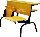 Fire Resistant Panel Step Table with Chair Attached
