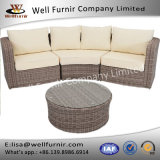 Well Furnir Wf-17127 Wicker Rattan 4-Piece Sofa Sectional Set with Cushions