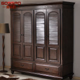 Bedroom Furniture Wood Wardrobe with Louvered Door (GSP17-009)