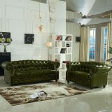 European Small Living Room Leather Sofa