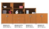 Modern Office Furniture Dark Wood Low Filing Cabinet