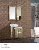 Floor-Mounted Antique  Stainless Steel Bathroom Cabinet with Side Cabinet