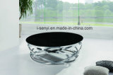 Fashion Design Tempered Glass Top Stainless Steel Base Round Coffee Table Living Room Furniture