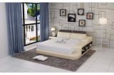 High Quality Modern Style Double Bed with Genuine Leather