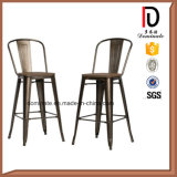 High Back Vintage Outdoor Metal Commercial Bar Stool Chair