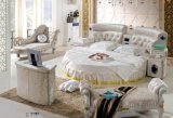 Modular Home Furniture Italy Leather Round Bedroom Bed