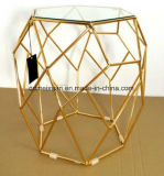 Wire The Tea Table Gold-Plated Plating Powder Coffee Table Fashion, Wrought Iron Tea Table (M-X3726)