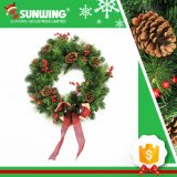 2017 Wholesale Cheap Artificial Christmas Wreaths for Outdoor Decoration