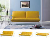 Modern Living Room Yellow Fabric Sofa Bed for Home (HC111)