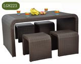 Rattan Wicker Garden Table Chair Set