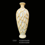 Sandstone Vase Style Resin LED Light Sculpture for Home or Garden Decoration