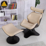 Lockable Bended Wood Board Eames Lounge Chair with Footrest