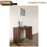 Modern Wood Veneer Console Convertible Dining Table