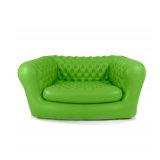 Green Color PVC Double Bubby Sofa Bed Inflatable Hotel Furniture