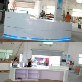 Hotel Furniture LED Light Marble Round Reception Counter