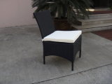 Outdoor Rattan Chair/Stacktable Chair W/Cushion/Wicker Chair/Armless Chair