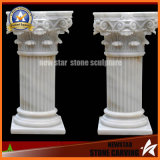 Hand Carved Marble Stone White Roman Pillar (NS-11C18)