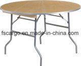 60'' Round Heavy Duty Birch Wood Folding Banquet Table W/Metal Edges (CGT1620)