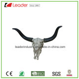 Hot Sale Long Horn Cow Skull Head Wall Hanging Sculpture with Antique White Color for Home Decoration