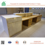 Customized Ash Wood Natural Color Reception Desk