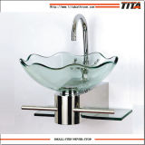 2016 Glass Bathroom Glass Basin/Bathroom Sink Porcelain Sinks/Clear Tempered Glass Basins for Bathrooms (TB052)