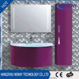 Hot Sale PVC White Modern LED Lighted Bathroom Cabinet