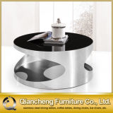 Round Marble Top Stainless Steel Coffee Table