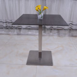 Stainless Steel Base Laminated Top Table for Restaurant Hotel Furniture