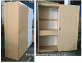 Wooden Bedroom Sliding Wardrobe with Outer Top Slid System