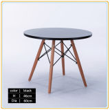 Modern Simple Round Beech Wood Leg Dining Table