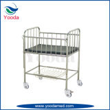 Stainless Steel Frame Baby Bed with Mattress