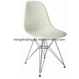 Plastic Chair Fabric Seat Stainless Steel Legs Dining Chair